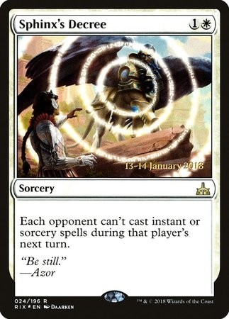 Sphinx's Decree [Rivals of Ixalan Promos]