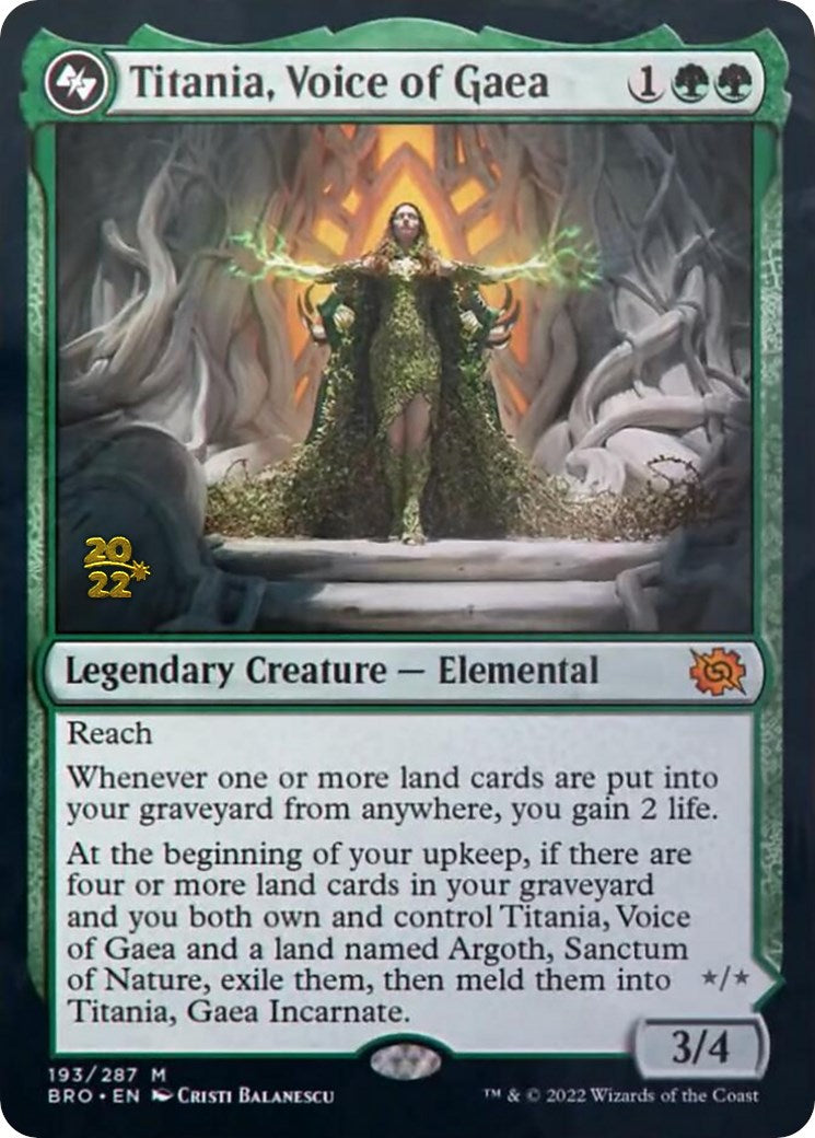 Titania, Voice of Gaea [The Brothers' War: Prerelease Promos]