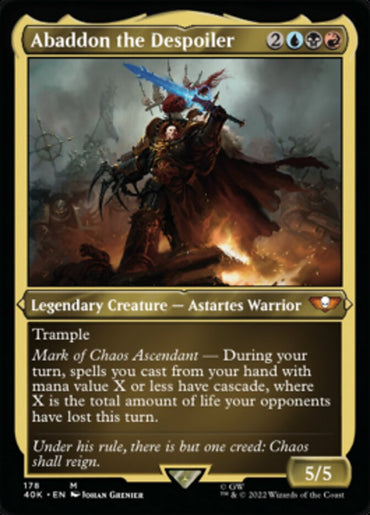 Abaddon the Despoiler (Display Commander) (Surge Foil) [Universes Beyond: Warhammer 40,000]