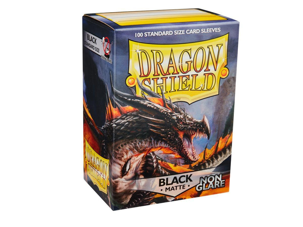 Dragon Shield Non-Glare Sleeve - Black ‘Amina’ 100ct
