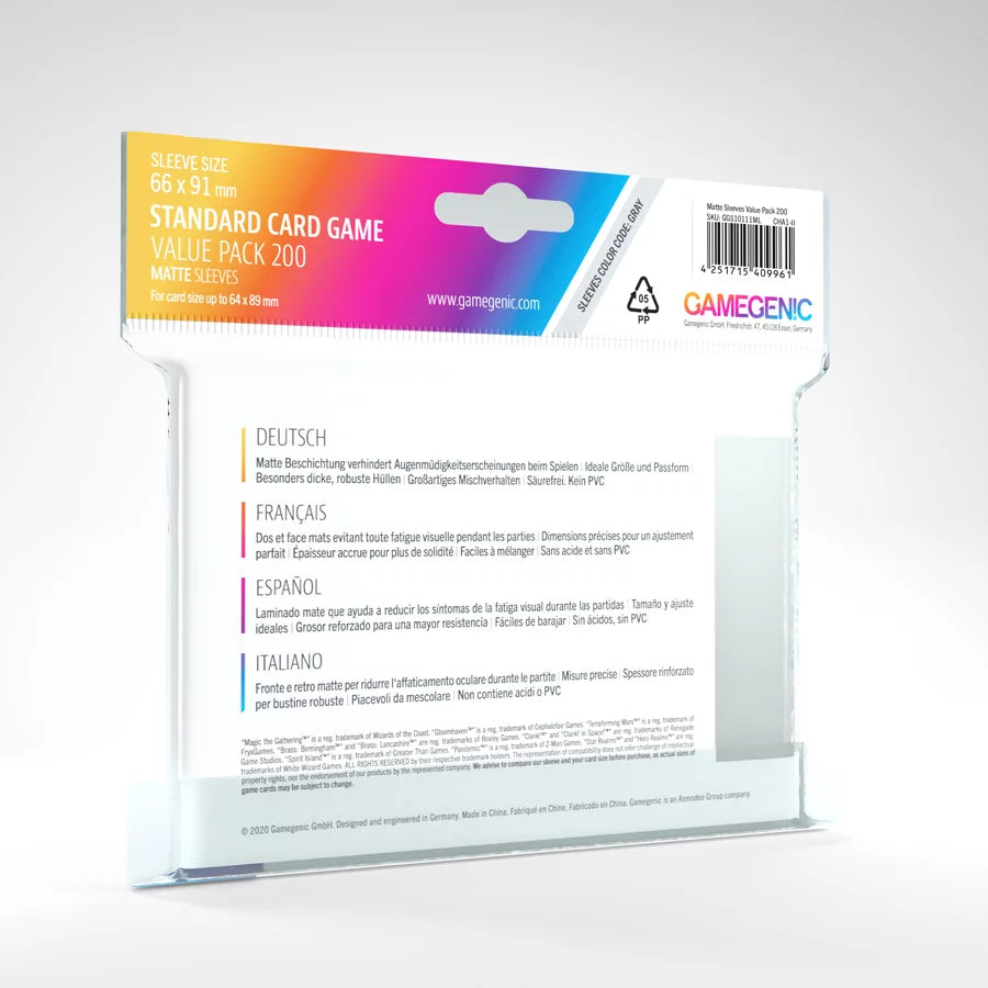 GameGenic: Standard Card Game Matte Sleeves