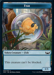 Fish // Spirit Double-sided Token [Streets of New Capenna Tokens]