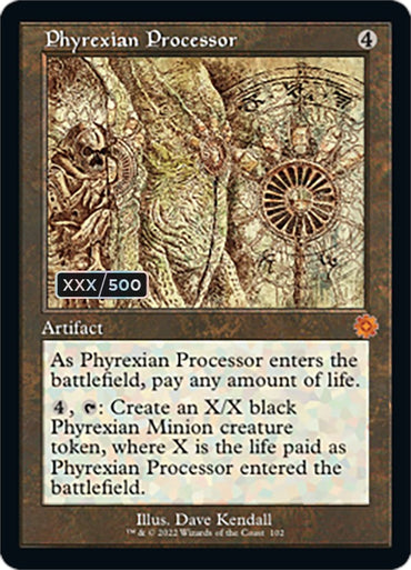Phyrexian Processor (Retro Schematic) (Serial Numbered) [The Brothers' War Retro Artifacts]