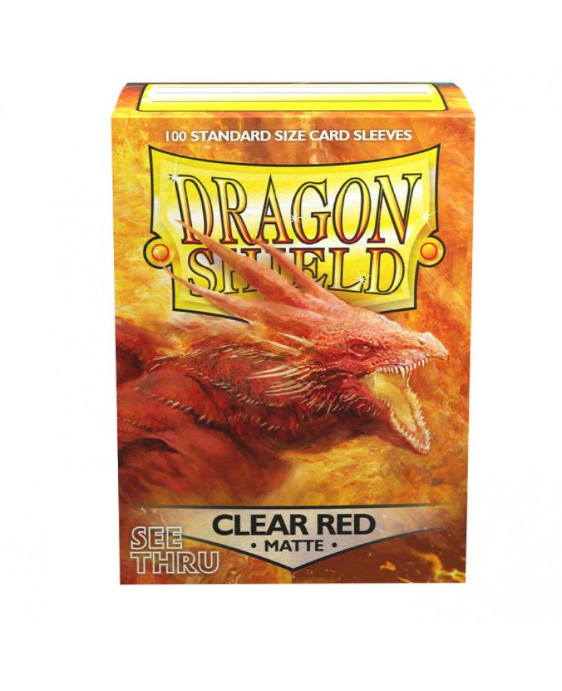 Dragon Shield Matte Sleeve - Clear Red ‘Ignicip’ 100ct