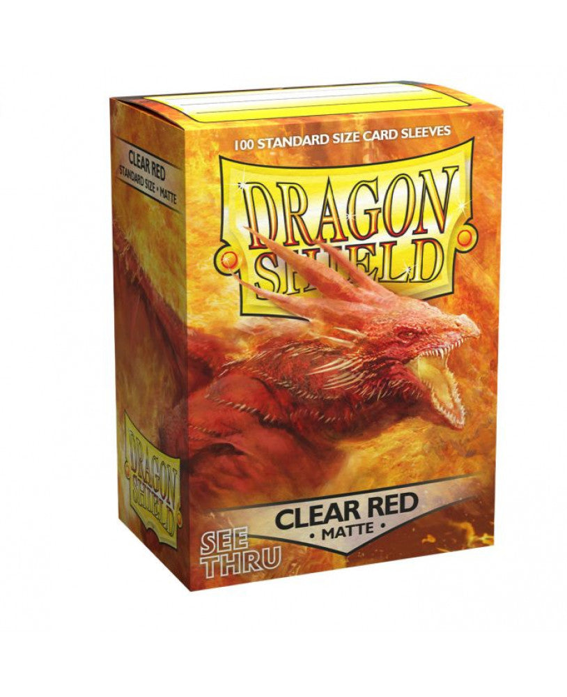 Dragon Shield Matte Sleeve - Clear Red ‘Ignicip’ 100ct
