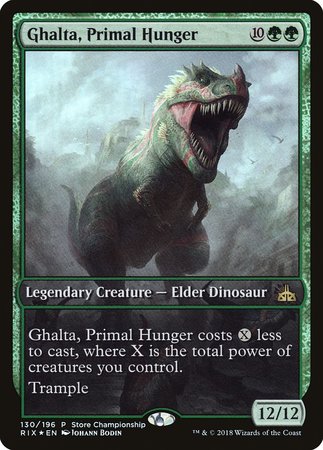 Ghalta, Primal Hunger (Store Championship) [Rivals of Ixalan Promos]