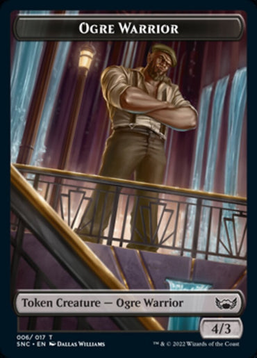 Ogre Warrior // Wizard Double-sided Token [Streets of New Capenna Tokens]