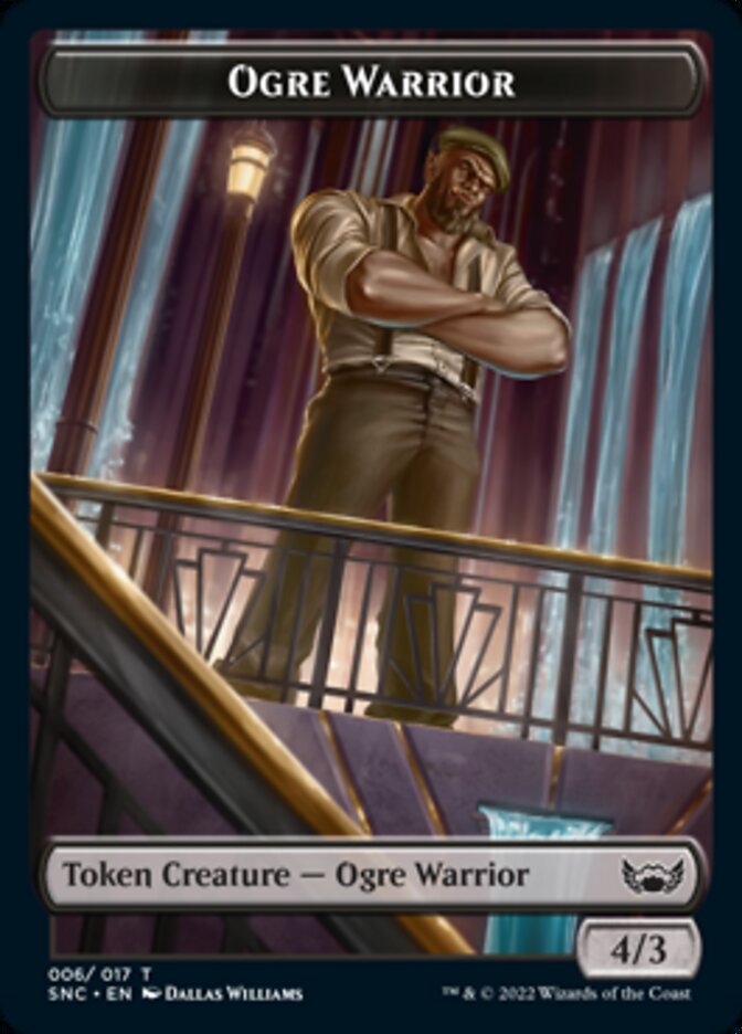 Ogre Warrior // Spirit Double-sided Token [Streets of New Capenna Tokens]