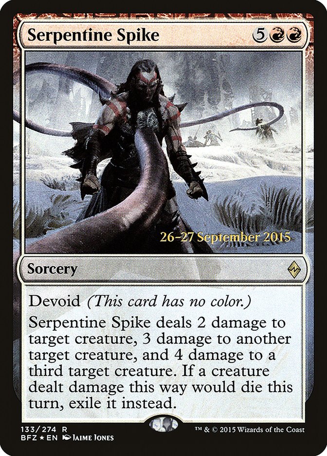 Serpentine Spike  [Battle for Zendikar Prerelease Promos] | Oasis Games Chile
