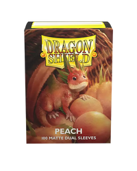 Dragon Shield Dual Matte Sleeve - Peach 100ct