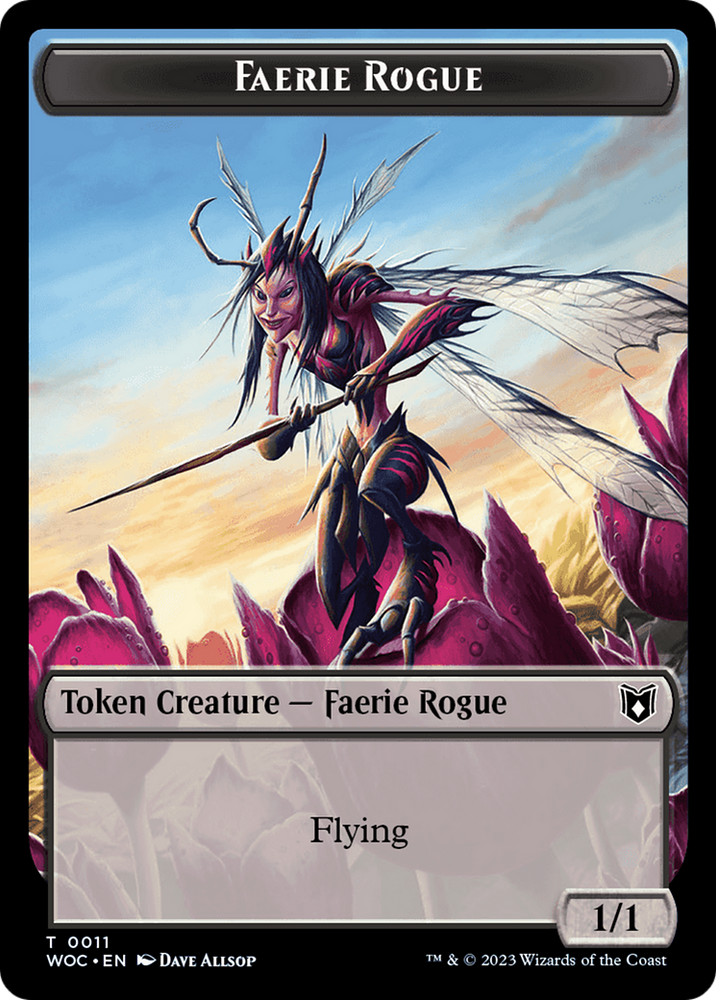 Faerie Rogue // Pirate (0011) Double-Sided Token [Wilds of Eldraine Commander]