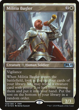 Militia Bugler (FNM Promo) [Core Set 2019 Promos]