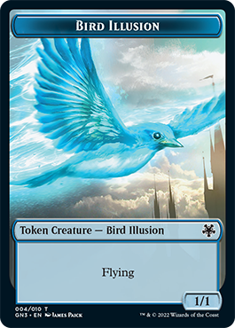 Bird Illusion // Elf Warrior Double-Sided Token [Game Night: Free-for-All Tokens]