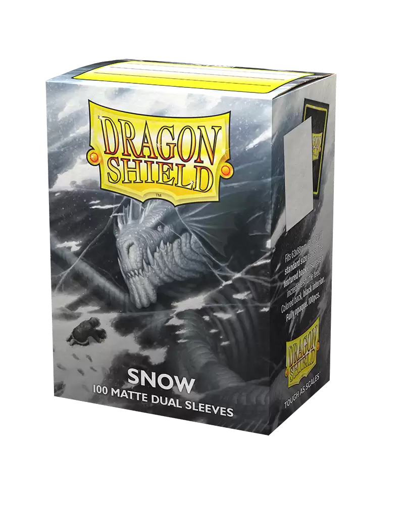 Dragon Shield Dual Matte Sleeve - Snow 100ct