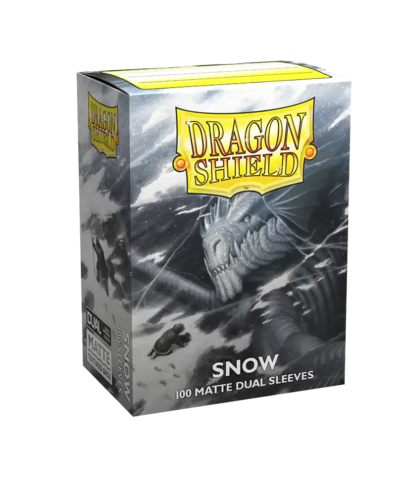 Dragon Shield Dual Matte Sleeve - Snow 100ct