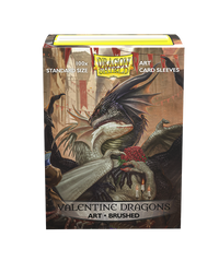 Dragon Shield Brushed Art Sleeve - ‘Valentine Dragons 2021’ 100ct